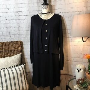 Hillard & Hanson  sweater dress with cardigan